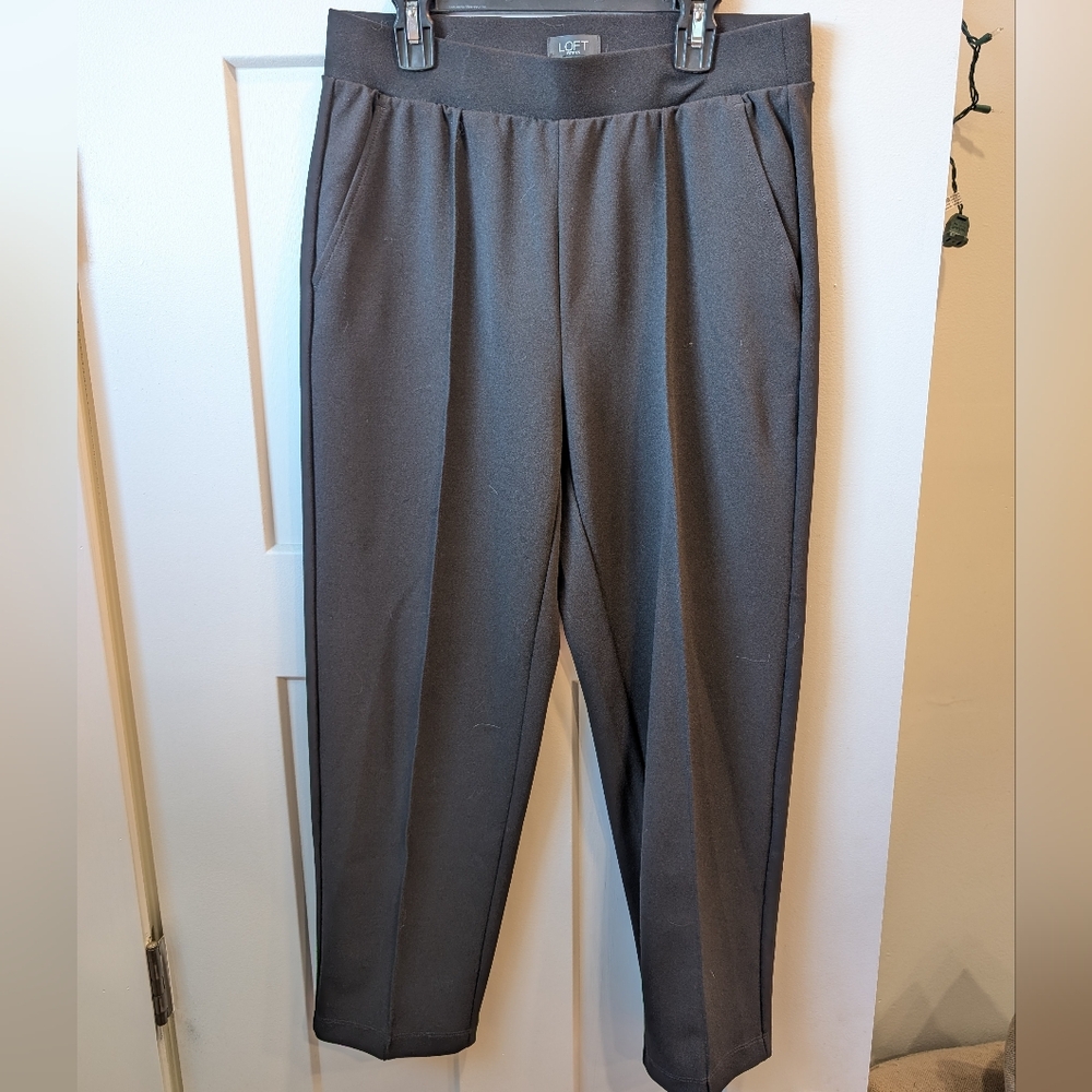LOFT Women's Black Pull-On Dress Pants